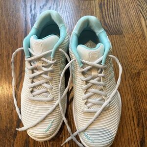 K-Swiss Hypercourt Express 2, White and Light Blue Tennis Shoes